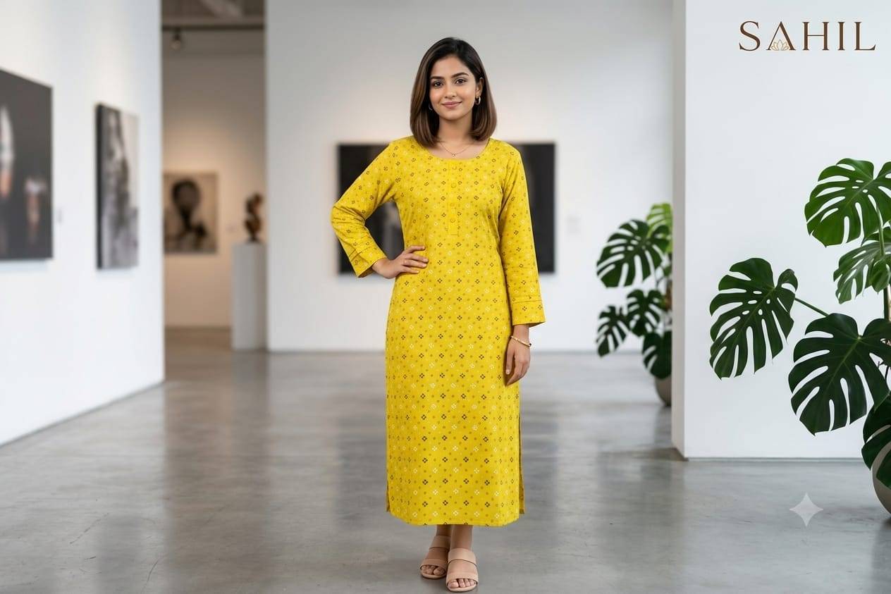 1045 Series By Fashid Wholesale Designer Ethnic Wear Collection Rayon print Kurtis At Wholesale Price